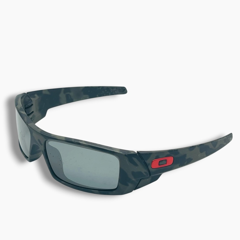 Oakley Gascan Sunglasses Camo Frame Red Icon Matte Black Grey Camouflage